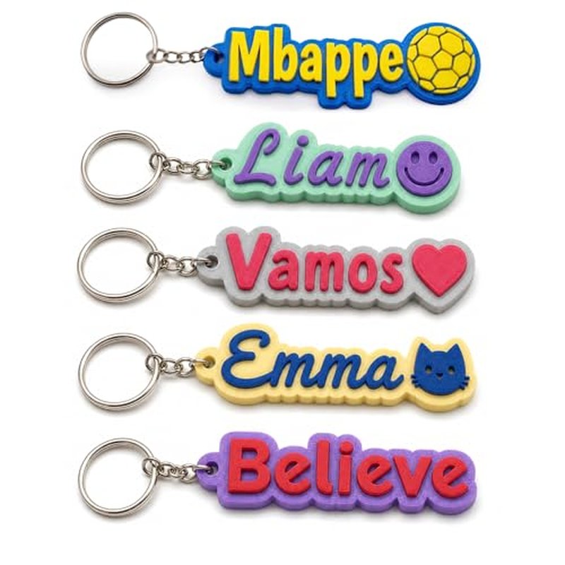 Personalized 3D Printed Soccer Keychain for Boys & Kids