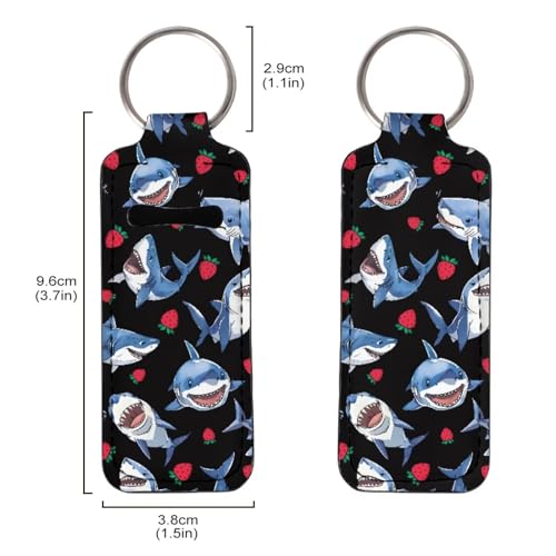 Neoprene Lipstick Holder Keychain - Portable Lip Balm Case