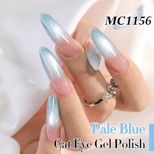 Double Rhythm Holographic Cat Eye Gel Nail Polish with Magnet (15ml)