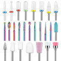 26-Piece Nail Drill Bits Set - Professional Ceramic & Diamond Bits for Manicure & Pedicure