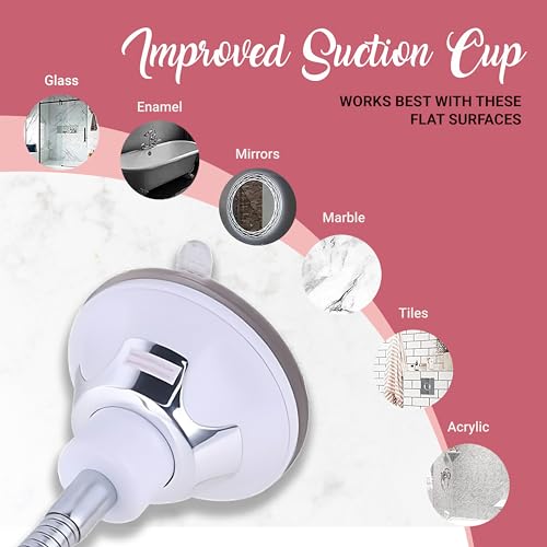 Flexible 10X Magnifying Makeup Mirror with Adjustable Gooseneck and Suction Cup - 2 in 1 Table Mirror and Wall Mount Mirror for Vanity and Bathroom Use - 6.3 x 6.3 Inch (Square)
