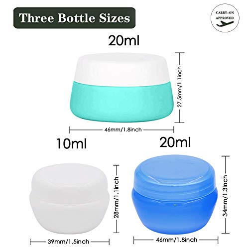 Cosywell Travel Containers Set 9-Piece Silicone & PP Jars TSA Approved