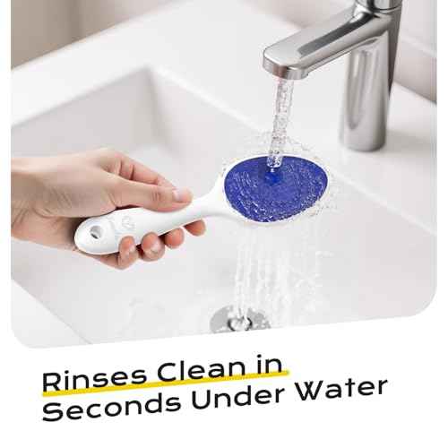 Foot File, Nano Glass Foot File Callus Remover with Handle, 2-in-1 Foot Scrubber Dead Skin Remover, Gentle Exfoliation Foot Buffer Pedicure Tools for Feet-Blue