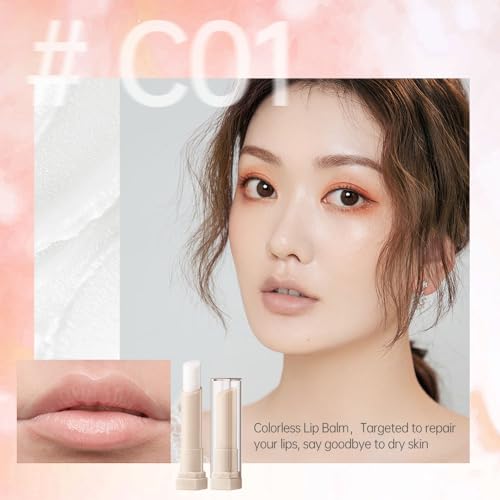 CATKIN Ultra Hydrating Natural Plant Extract Lip Balm for Dry Lips Moisturizing Chapstick Lip Treatment Repair Nourish Lip Skin Care (C01 Colorless)