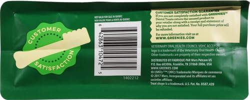 Greenies Petite Natural Dental Care Dog Treats Fresh Flavor, 12 oz. Pack (20 Treats)