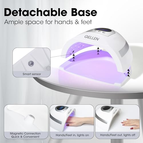 GELLEN 132W UV LED Nail Lamp for Gel Nails - Fast Curing & Safe Drying