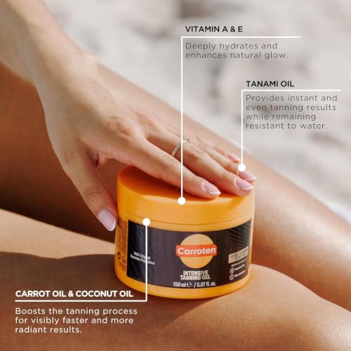 Carroten Intensive Tanning Gel - Fast Tan Accelerator, 5 Fl Oz