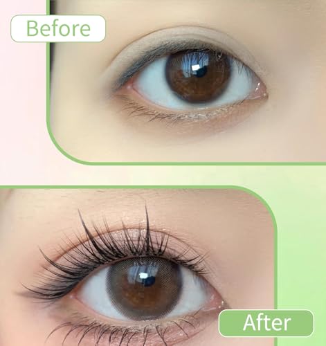 Asian Lash Clusters 120Pcs - Wispy Anime Lashes with Clear Band