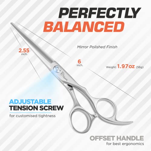 Fagaci 6 Inch Professional Hair Cutting Shears - 440C Steel Scissors