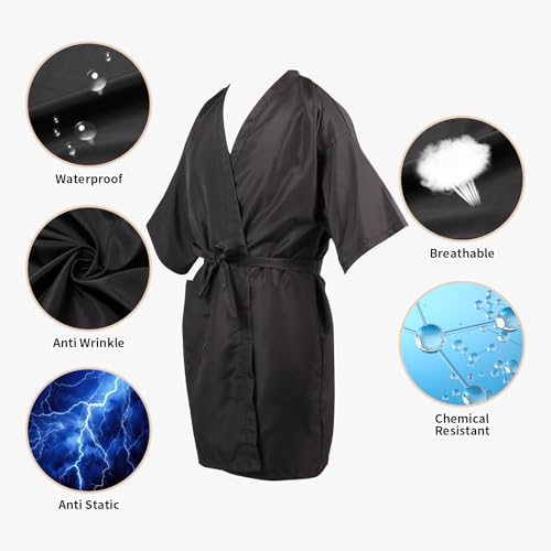 Salon Client Gown with Adjustable Tie - Hair Cutting Barber Cape