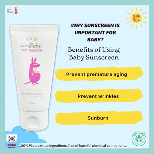 Multi-Bebe Baby Sunscreen cream - Protect the skin from UV rays SPF 50+ PA+++ - 2.4 fl made in korea