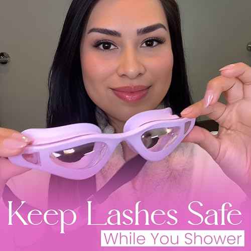Eyelash Goggles Shower Shield | Protects Lashes from Steam Eyelash Shield Lash Care | No Slip Goggles Adult Women | Lash Goggles Eyelash Protector | Water Resistant Anti Fog