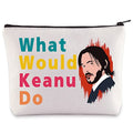 BWWKTOP Keanu Inspired Cosmetic Bag - Multicolor, Waterproof, Letter Print - Travel, Makeup Storage, Gift - Women - Keanu Reeves Fans (Keanu Bag)