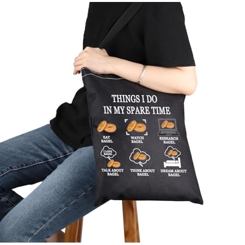 G2TUP Bagel Lover Tote Bag - Bagel Taster Gift for Bread Enthusiasts