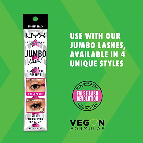 NYX Jumbo Lash 2-in-1 Eyeliner & Lash Adhesive Black
