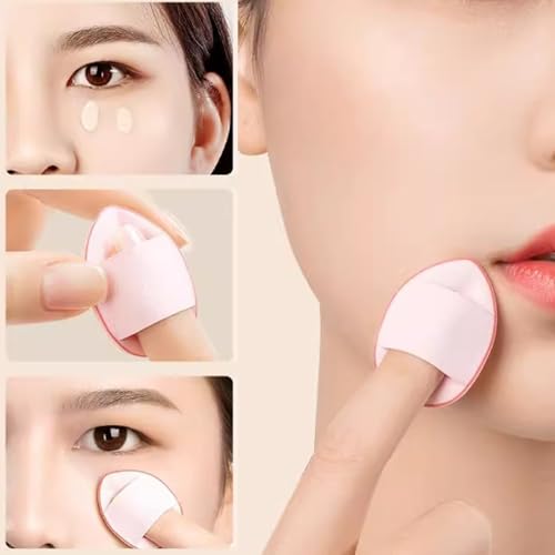 75PCS Finger Powder Puff Mini Makeup Sponge Soft Beauty Makeup Blender Puff for Foundation, Face Powder, Under Eye Setting, Concealer, Repair Cream, Cosmetic Tool