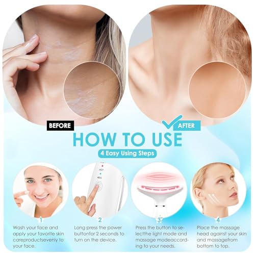 7-Color Red Light Therapy Face Massager with Vibration & Heat