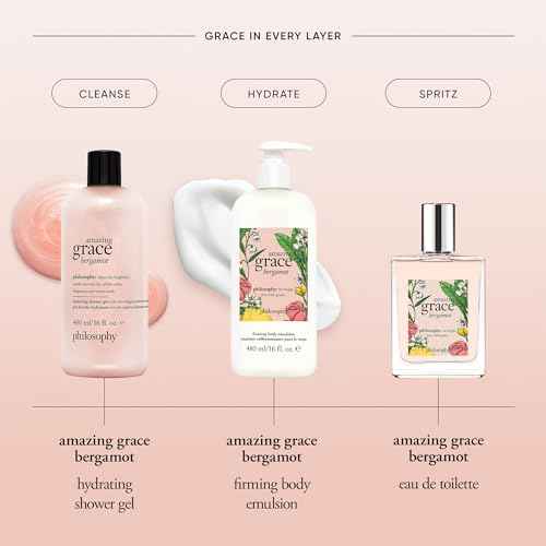 philosophy amazing grace bergamot eau de toilette - bright & floral women's perfume - with notes of bergamot, lily of the valley & musk - long lasting fragrance