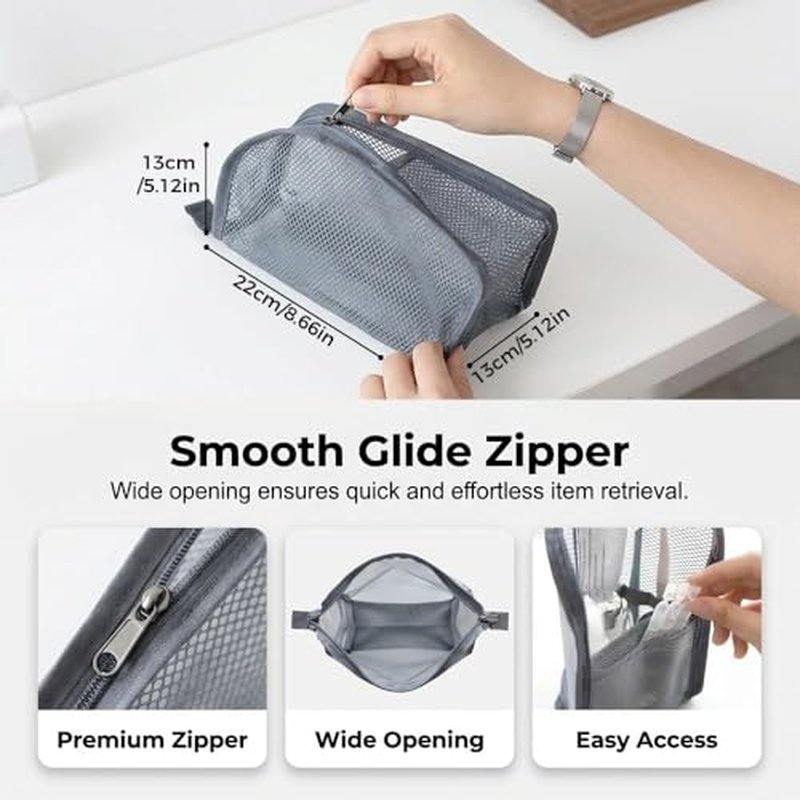 AULCTR Portable Lightweight Travel Toiletry Bag - EVA Large Capacity