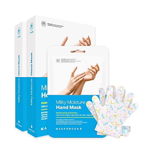Moisturizing Hand Mask Gloves for Dry, Cracked Hands ? Deep Hydrating Spa Treatment with Goat Milk, Kombucha & Collagen ? 10 Pairs