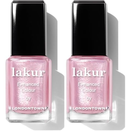 LONDONTOWN Lakur Enhanced Color Candy Dreams Nail Polish, Pink Strawberry, 0.4 fl oz (Pack of 2)