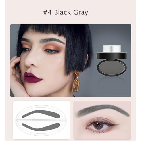 Eyebrow Powder Kit with Stamp - Natural, Long-Lasting Brow Makeup Set, 3 Colors