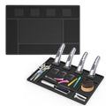 Magnetic Barber Mat with 4 Slots for Clippers & Scissors