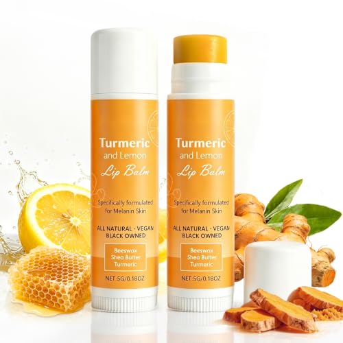 MUREND Turmeric Lip Balm - Dark Lip Treatment & Moisturizer (2PCS)