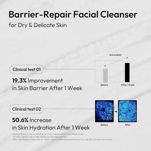 LAYERLAB 3-Lipid Foam Facial Cleanser with Ceramides, Low pH, 5.07 fl oz - Sensitive Skin Tested, White
