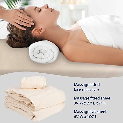 ForPro Premium Flannel 3-Piece Massage Sheet Set