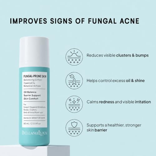 BellamiLuxx Fungal Acne Treatment Lotion for Face & Body - Natural Actives