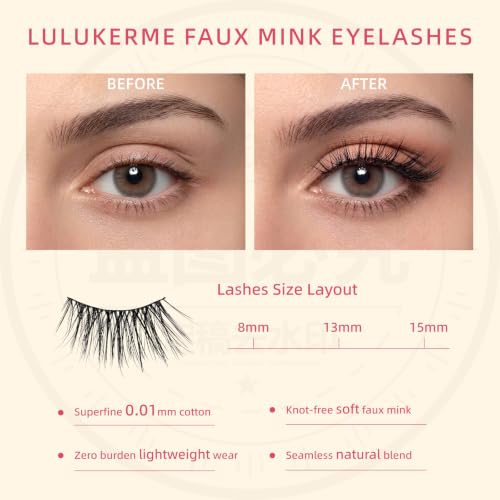 Vegan Faux Mink Half Lashes 7 Pairs – Wispy 3D Reusable