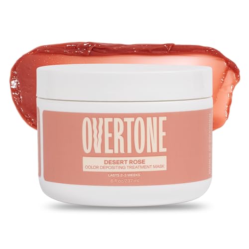 oVertone Rose Gold Color Depositing Hair Mask 8 oz - Vibrant Semi-Permanent Hair Treatment