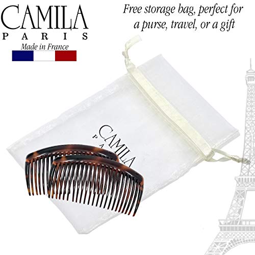 Camila Paris AD66/2 French Side Comb 4 Inch Tortoiseshell Hair Clip