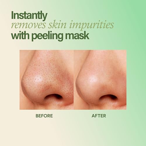 FLANER Green Caviar Peeling Mask ? Natural Face Exfoliator with 100,000ppm of Green Tea, Dead Skin & Blackhead Remover, 99% Micro Marine Spicules, Centella Asiatica, Gentle Exfoliating Scrub,100g