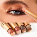 3-Color Shimmer Eyeshadow Stick, Waterproof Cream Makeup (4-Pack)