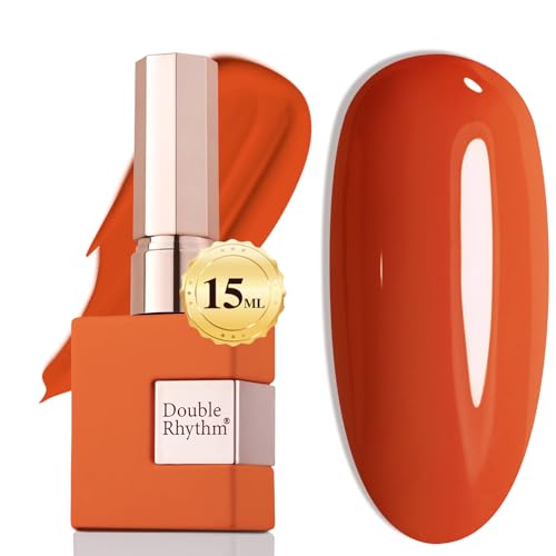 Double Rhythm Pumpkin Orange Gel Polish 0.5oz/15ml Soak-Off Same Color Same Bottle