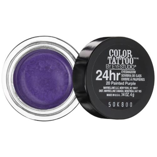 Maybelline New York Eyestudio ColorTattoo Metal 24HR Cream Gel Eyeshadow, Painted Purple, 0.14 Ounce (1 Count)