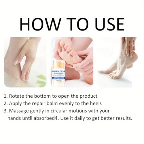 60% Urea Foot Cream Stick for Dry Cracked Heel & Skin Repair, Moisturizing Balm