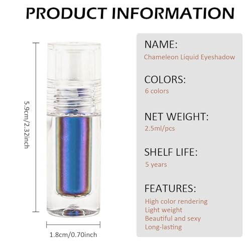 Blue Duochrome Chameleon Liquid Eyeshadow - High Pigment Holographic