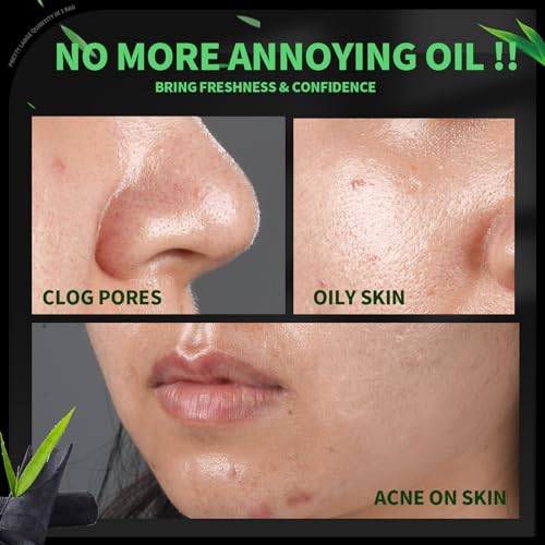 Gootaimi 200 Sheets Large Oily Skin Blotting Paper with Bamboo Charcoal