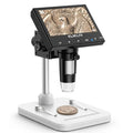 Elikliv White LCD Digital Microscope 1000x with 8 LED Lights, 4.3" Display