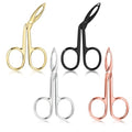4Pcs Eyebrow Tweezers Scissor Handle Set, Flat Straight Tip Tweezers Hair Plucker Slanted Tip Shaped Eyebrow Facial Remover Stainless Steel for Hair Plucker Remover Facial Eyebrows Care