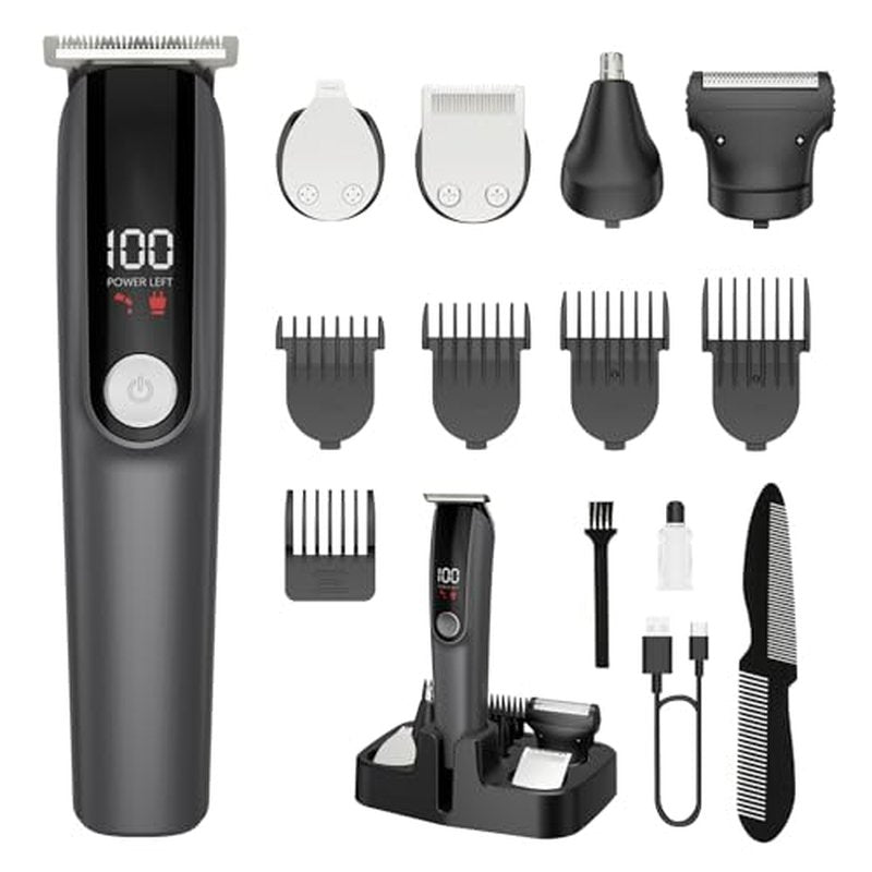 RUIBO 5-in-1 Beard Trimmer for Men - Cordless Hair Clipper
