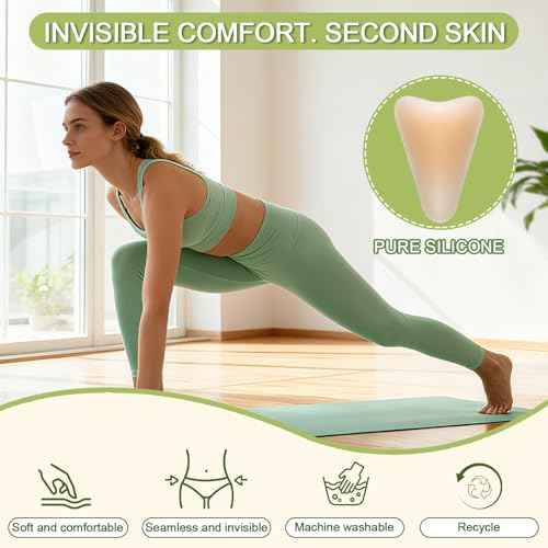 8-Pack Upgraded Camel Concealer Toe Cover for Women, Adhesive Reusable Silicone Pads with No-Bump Design, Anti Camel Insert for Swimsuit Yoga Leggings, Comfortable Fit