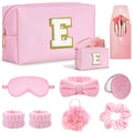 Elegant Spa Set for Women? All-in-One Kit with Makeup Brushes, Hair Scrunchies, Sleep Mask, Bath Bombs ? Ideal Gift for Teens, Bridesmaids & More-E