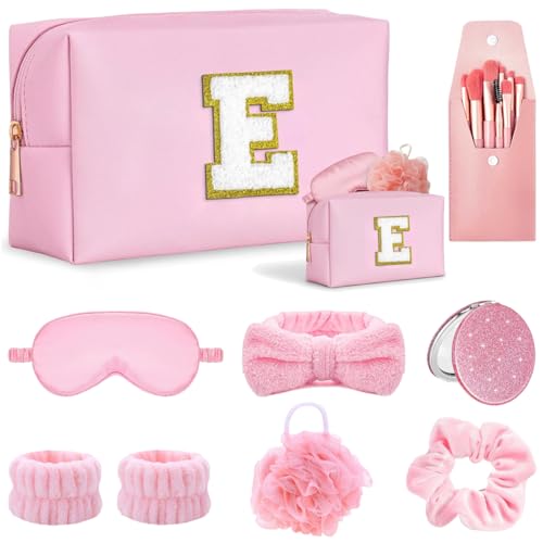 Elegant Spa Set for Women? All-in-One Kit with Makeup Brushes, Hair Scrunchies, Sleep Mask, Bath Bombs ? Ideal Gift for Teens, Bridesmaids & More-E