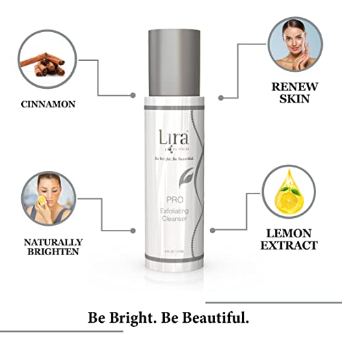 Lira Clinical- PRO Exfoliating Cleanser with Salicylic Acid for Acne Prone or Aging Skin (6 Ounce)