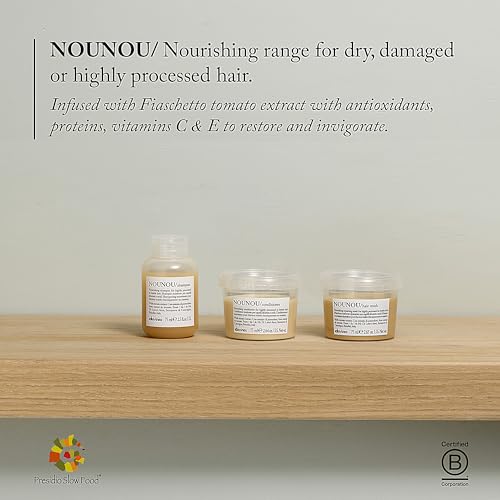 Davines NOUNOU Hair Mask, Nourishing And Repairing Treatment For Bleached, Permed Or Relaxed Hair, Add Shine Weightlessly