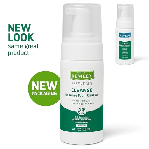 Medline Remedy Essentials No-Rinse Foam Cleanser - 4 oz, Unscented